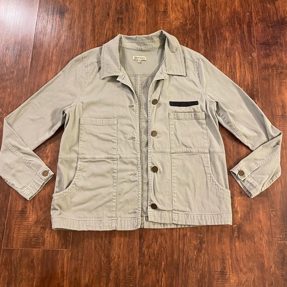Light Green Democracy Jean Jacket Stretch Medium - Picture 1 of 7